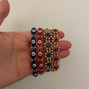 Evil Eye and Flower Bracelets